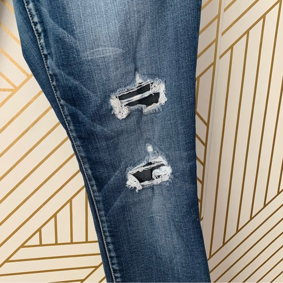 American Eagle Jegging super stretch Ripped Distressed Denim skinny Jeans 14 - Picture 5 of 11